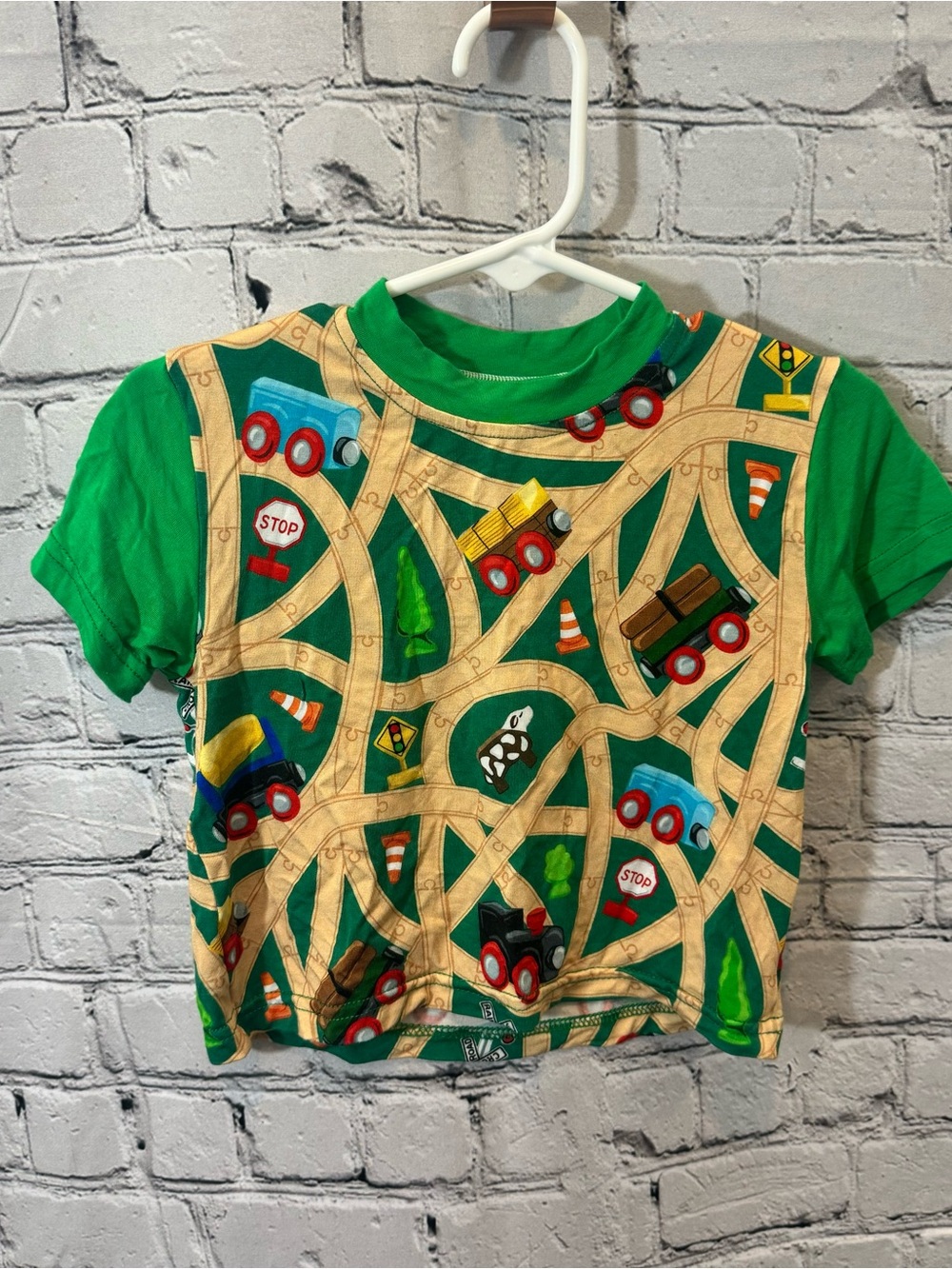 Oh La La Bamboo Train Pattern Bamboo Shirt